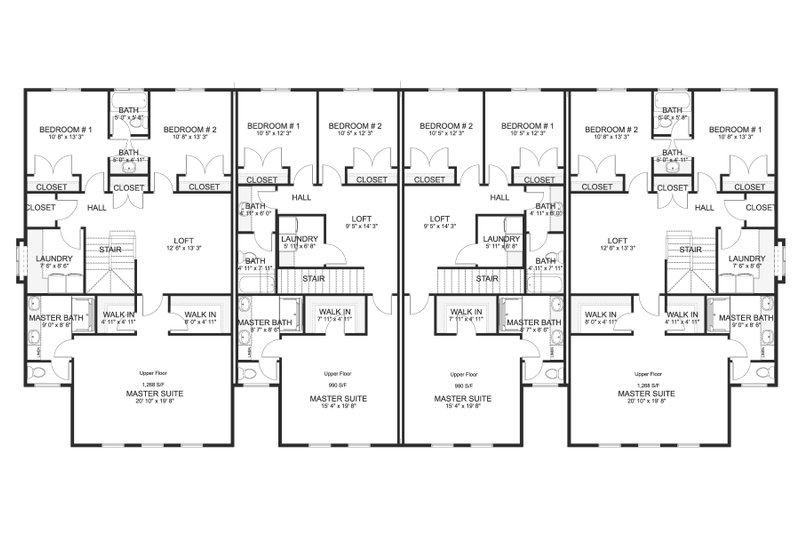 House Design - Floor Plan - Upper Floor for Farmhouse House Plan #1060-320 - 12 bed, 8 bath
