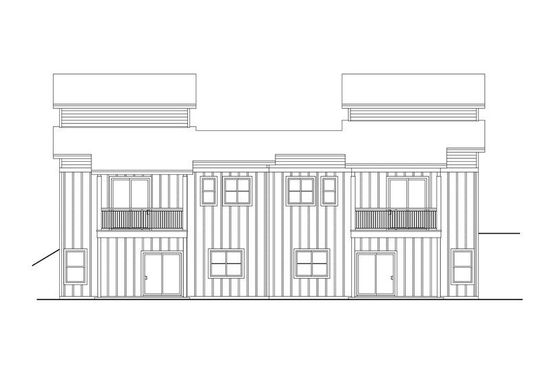 Dream House Plan - Exterior - Rear Elevation for Contemporary House Plan #124-1360 - 6 bed, 4.5 bath