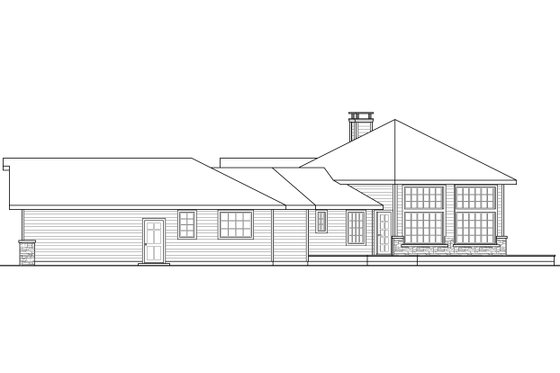 Exterior - Other Elevation 1 for Ranch House Plan #124-952 - 3 bed, 2 bath
