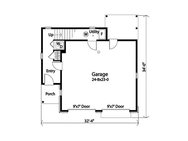 Country Floor Plan - Main Floor Plan #22-611