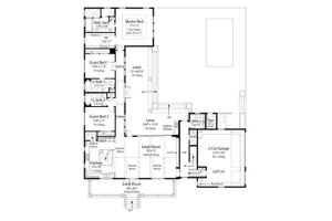 Floor Plan - Main Floor for Farmhouse House Plan #938-82 - 4 bed, 4.5 bath