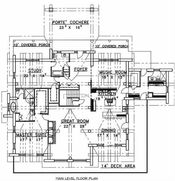 Dream House Plan - Log Floor Plan - Main Floor Plan #117-506