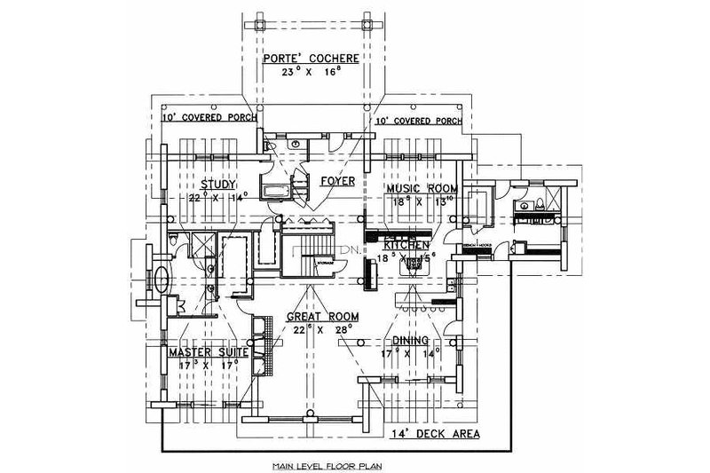 Home Plan - Floor Plan - Main Floor for Log House Plan #117-506 - 4 bed, 4 bath