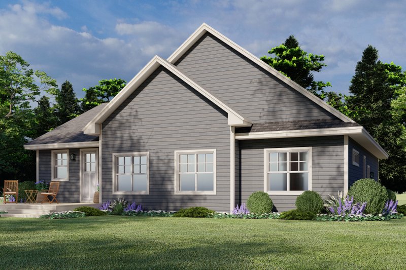 Architectural House Design - Exterior - Rear Elevation 1 for Traditional House Plan #51-1177 - 3 bed, 2 bath