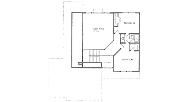 Traditional Floor Plan - Upper Floor Plan #6-206