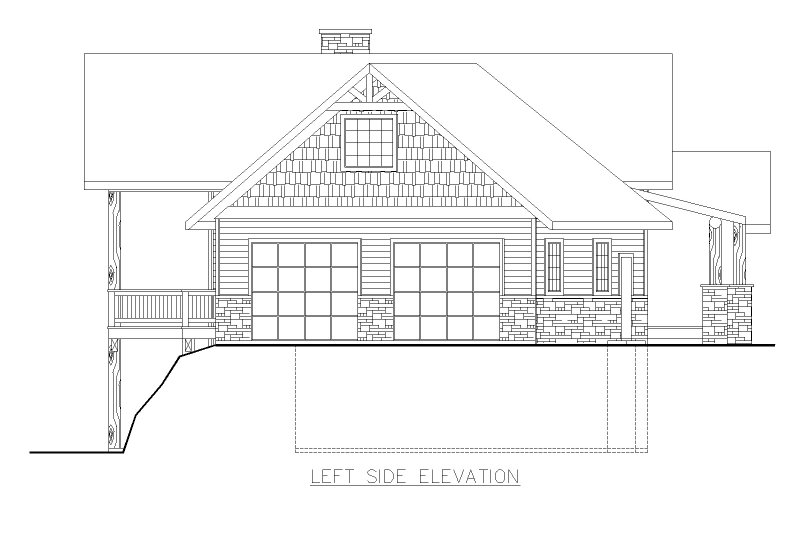 Dream House Plan - Exterior - Other Elevation for Craftsman House Plan #117-1007 - 4 bed, 3 bath