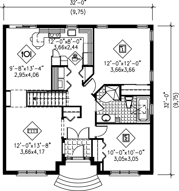Traditional Floor Plan - Main Floor Plan #25-159