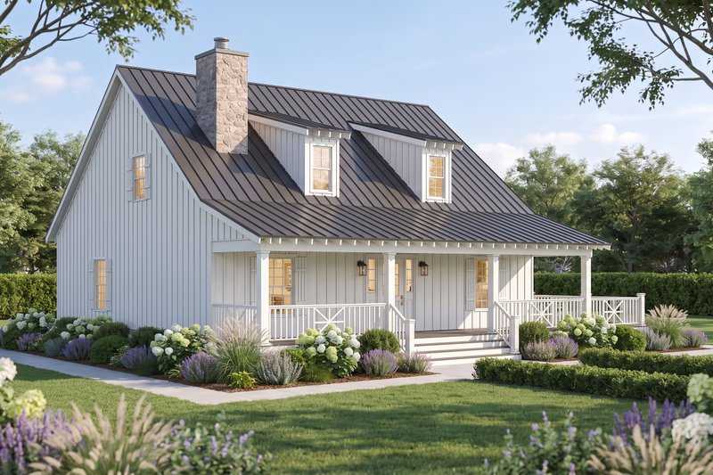 House Blueprint - Exterior - Other Elevation 2 for Farmhouse House Plan #923-511 - 2 bed, 2 bath