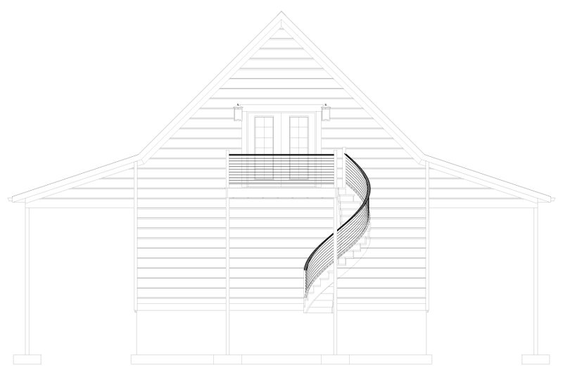 Architectural House Design - Exterior - Rear Elevation 2 for European House Plan #1060-131, 0 bath