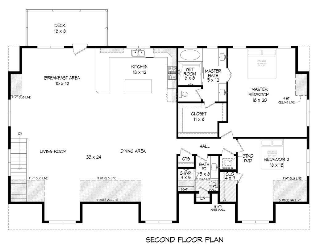 Full Set of two story 5 bedroom house plans 2,820 sq ft 