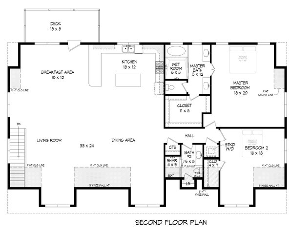 Traditional Floor Plan - Upper Floor Plan #932-417