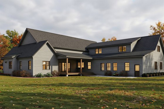 Exterior - Rear Elevation 2 for Craftsman House Plan #1084-3 - 3 bed, 3.5 bath