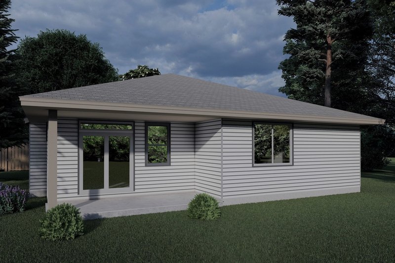 Home Plan - Exterior - Rear Elevation for Craftsman House Plan #53-639 - 4 bed, 2 bath