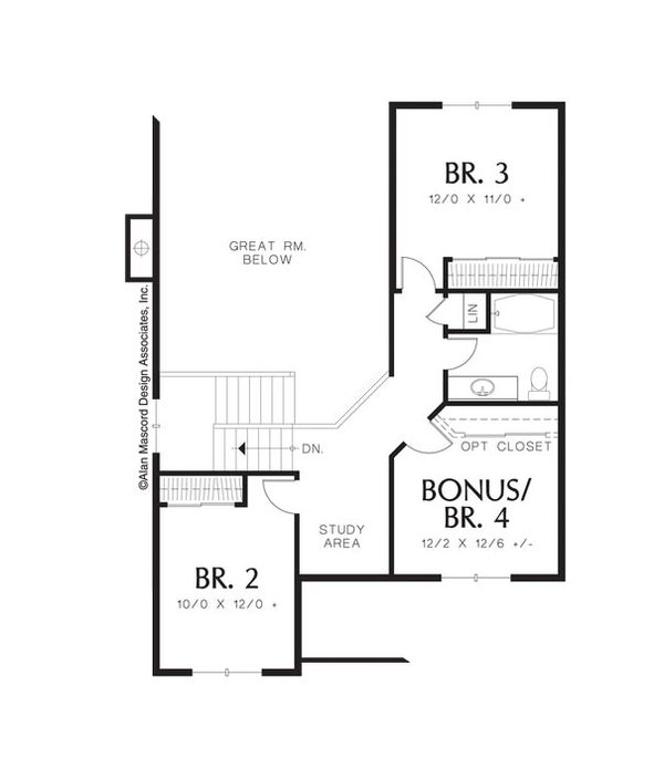 Home Plan - European Floor Plan - Upper Floor Plan #48-535