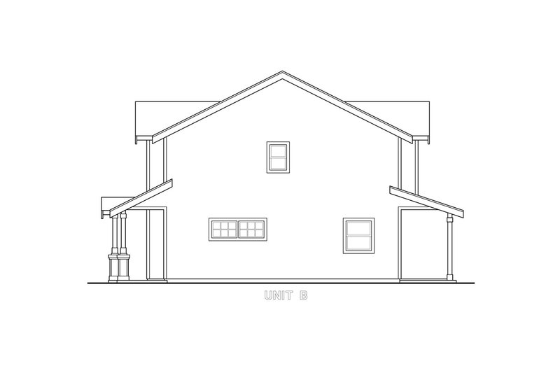 House Blueprint - Exterior - Other Elevation 1 for Cottage House Plan #124-1294 - 4 bed, 2.5 bath