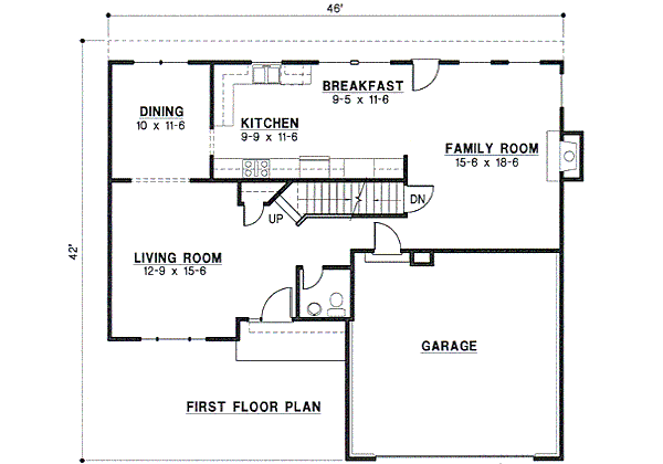Traditional Floor Plan - Main Floor Plan #67-506