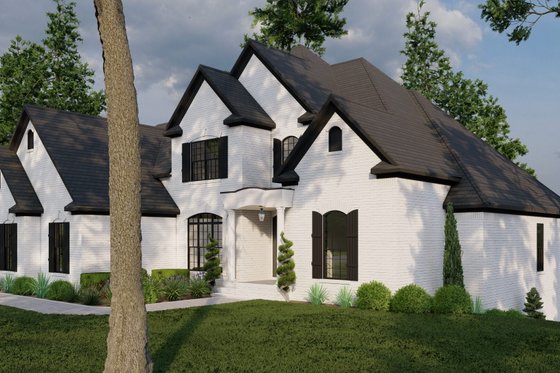 Exterior - Front Elevation 3 for Traditional House Plan #923-343 - 5 bed, 4.5 bath