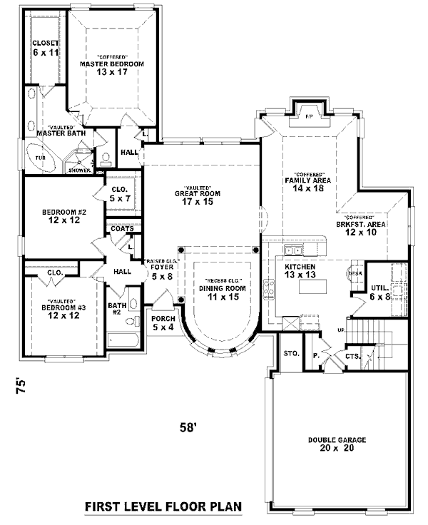 European Floor Plan - Main Floor Plan #81-13825