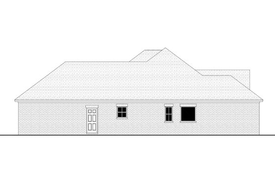 Exterior - Other Elevation 1 for Ranch House Plan #430-303 - 4 bed, 2.5 bath