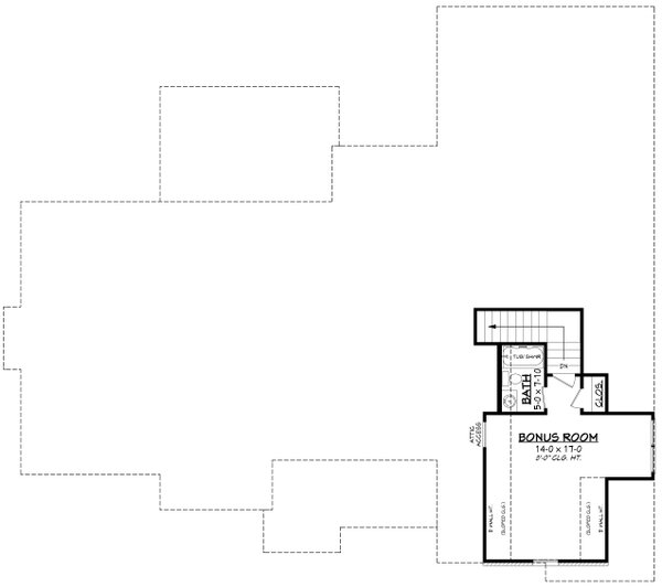 Craftsman Floor Plan - Upper Floor Plan #430-155