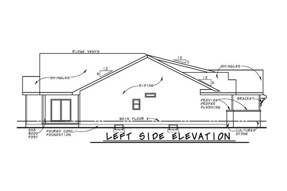 Exterior - Other Elevation for Craftsman House Plan #20-2412 - 3 bed, 2.5 bath