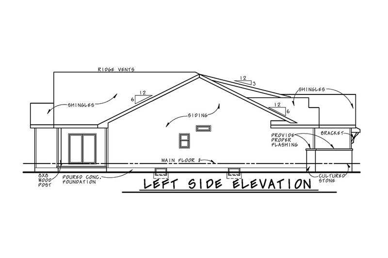 Architectural House Design - Exterior - Other Elevation for Craftsman House Plan #20-2412 - 3 bed, 2.5 bath