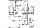 European Style House Plan - 2 Beds 2 Baths 1550 Sq/Ft Plan #20-1614 