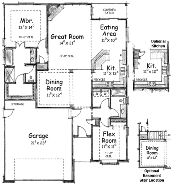House Design - European Floor Plan - Main Floor Plan #20-1614
