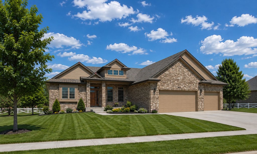 Exterior - Front Elevation 2 for Traditional House Plan #20-2417 - 4 bed, 3.5 bath