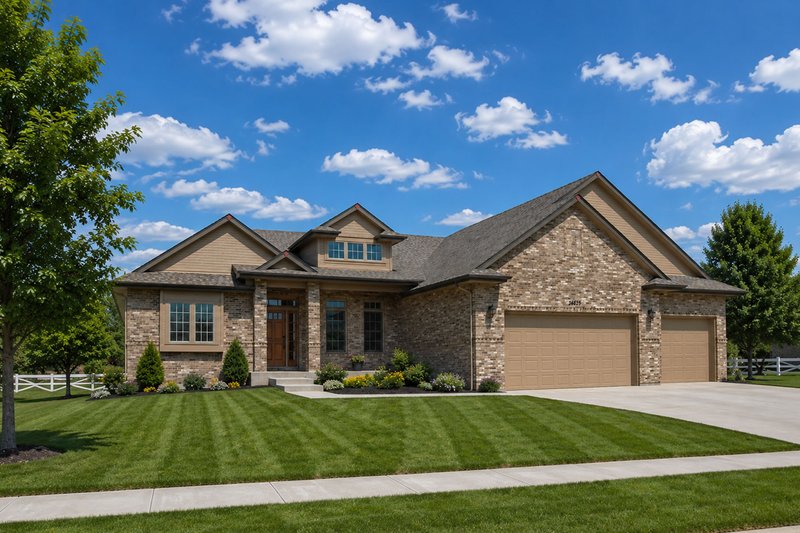 Exterior - Front Elevation 2 for Traditional House Plan #20-2417 - 4 bed, 3.5 bath