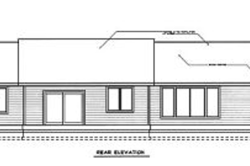 Home Plan - Exterior - Rear Elevation for Ranch House Plan #98-102 - 3 bed, 2 bath