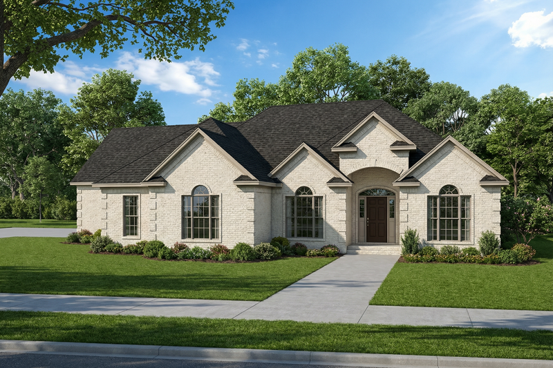 House Blueprint - Traditional Exterior - Front Elevation Plan #17-3274