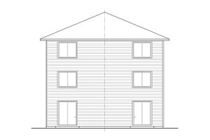 Exterior - Rear Elevation for Traditional House Plan #124-1296 - 10 bed, 10 bath