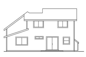 Exterior - Rear Elevation for Farmhouse House Plan #124-538 - 4 bed, 2 bath