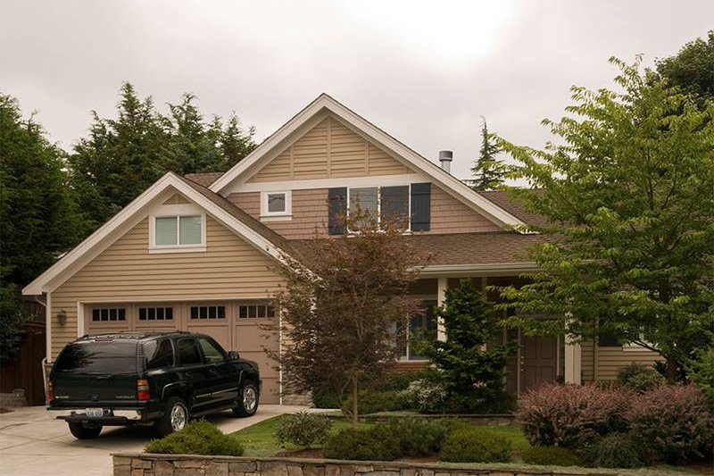 Architectural House Design - Front View - 2100 square foot Craftsman home