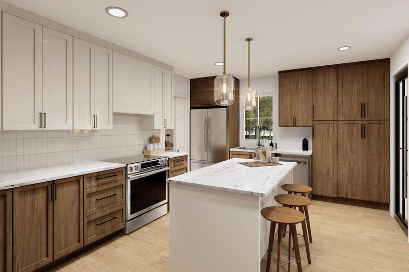 Home Plan - Interior - Kitchen for Country House Plan #23-558 - 2 bed, 1 bath