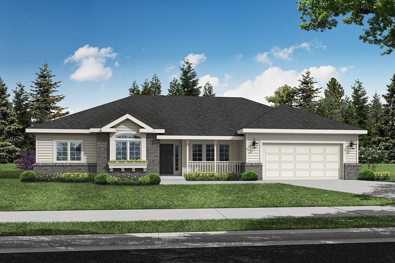 Architectural House Design - Traditional Exterior - Front Elevation Plan #124-279