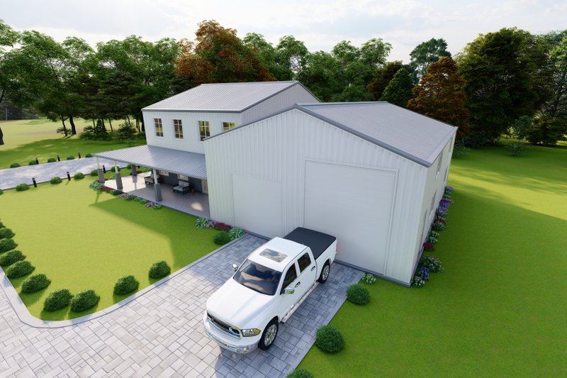 Dream House Plan - Exterior - Other Elevation 3 for Barndominium House Plan #1107-35 - 3 bed, 3.5 bath