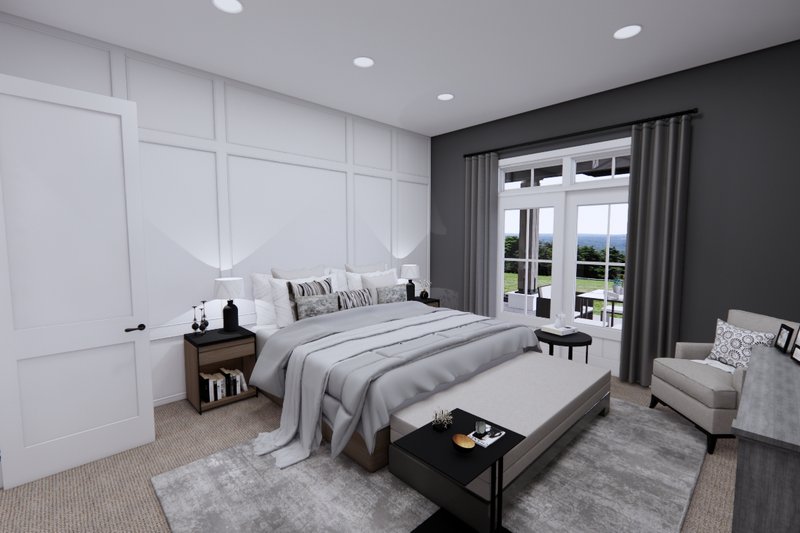 Architectural House Design - Interior - Master Bedroom for Farmhouse House Plan #51-1240 - 4 bed, 3.5 bath