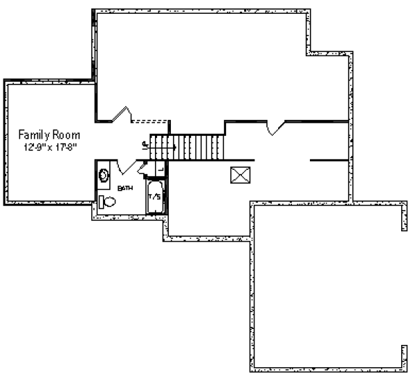 Craftsman Floor Plan - Lower Floor Plan #49-111