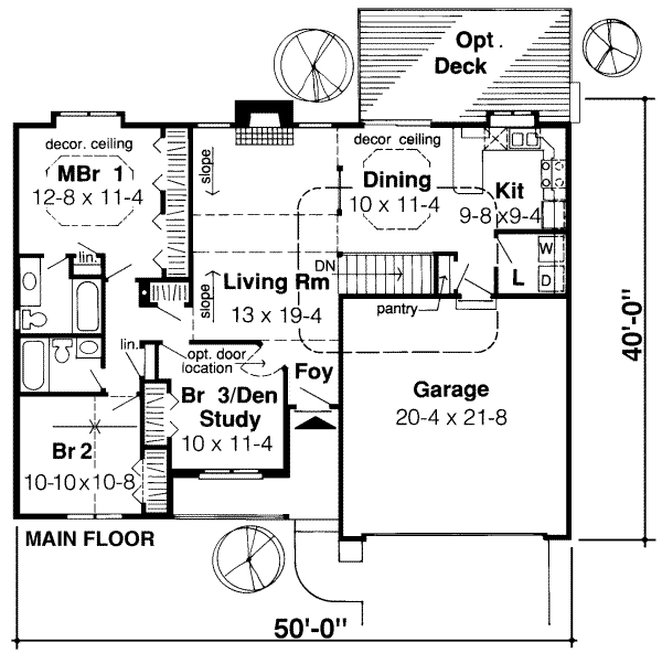 Traditional Floor Plan - Main Floor Plan #312-553