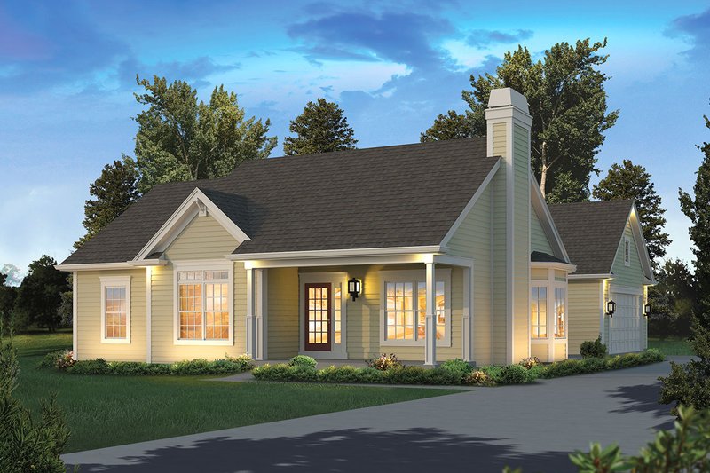 Architectural House Design - Country Exterior - Front Elevation Plan #57-649