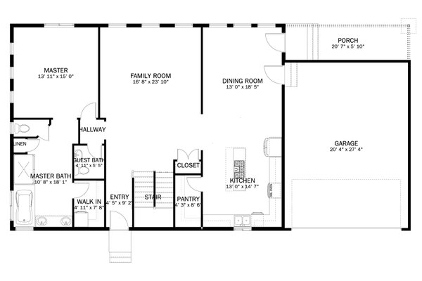 House Blueprint - Traditional Floor Plan - Main Floor Plan #1060-366