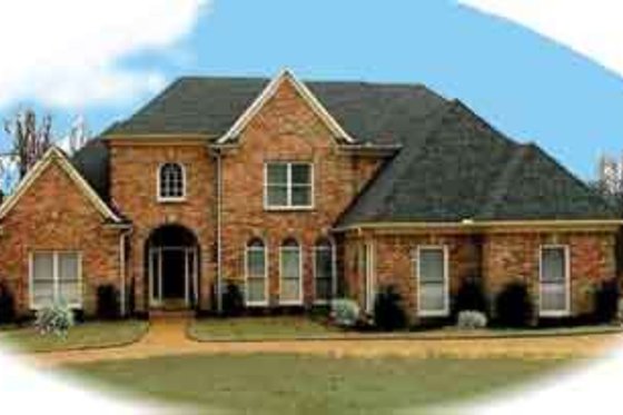 Exterior - Front Elevation for European House Plan #81-599 - 3 bed, 3.5 bath