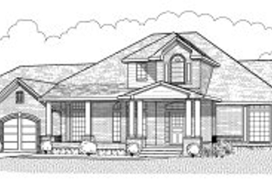 Exterior - Front Elevation for Southern House Plan #65-360 - 3 bed, 3 bath