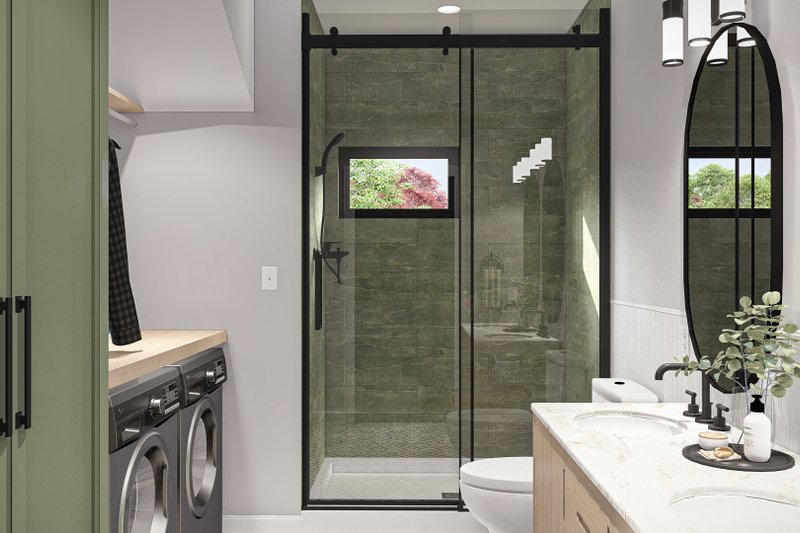 Architectural House Design - Interior - Bathroom 1 for Barndominium House Plan #455-501 - 1 bed, 1 bath