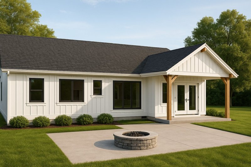 House Blueprint - Exterior - Rear Elevation for Craftsman House Plan #112-299 - 3 bed, 2 bath