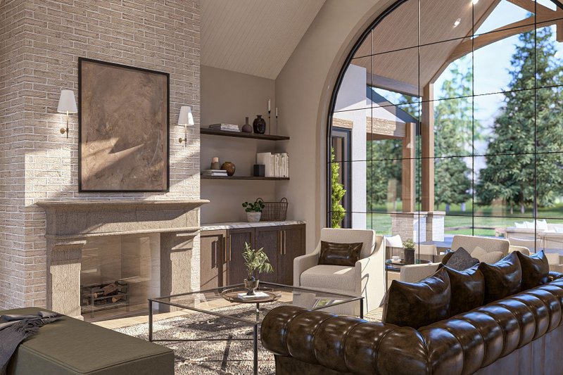 House Design - Interior - Family Room 1 for Country House Plan #455-344 - 2 bed, 2 bath