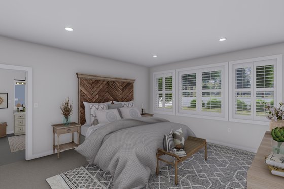 Interior - Master Bedroom for Traditional House Plan #1060-107 - 3 bed, 2.5 bath