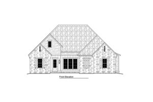 Exterior - Front Elevation 3 for Southern House Plan #1081-28 - 4 bed, 3 bath